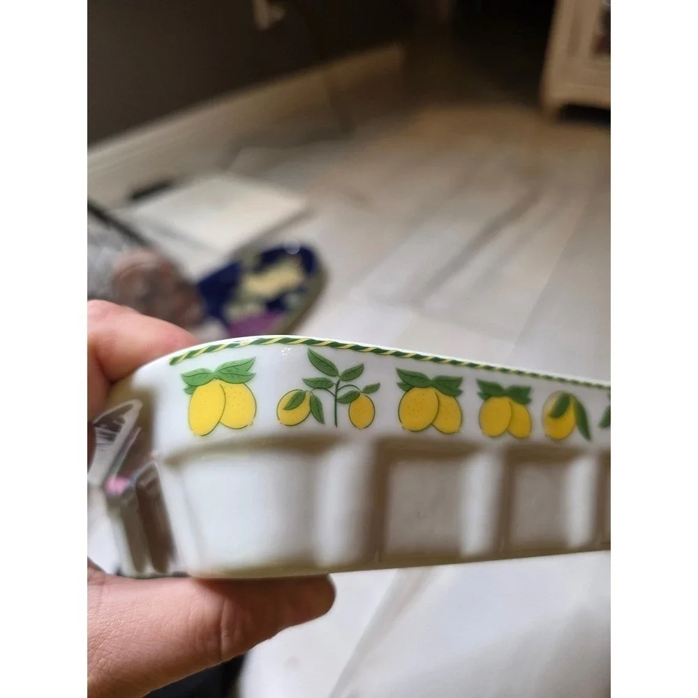 Porcelaine du Reussy France Lemon Baking Dish Cathie B‎ Citrus Rectangular Baker